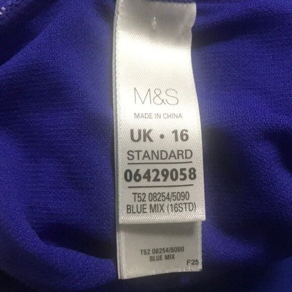 M &S POLKA DOTS BLUE MIX SWIMSUIT SIZES‎ 14 - Picture 5 of 6